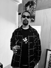 画像5: exodus brand  有刺鉄線 OPEN COLLAR L/S SHIRT (5)