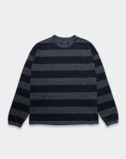 画像1: MINEDENIM  EF.Wool Interlock Border Print Crewneck L/S Pullover (1)