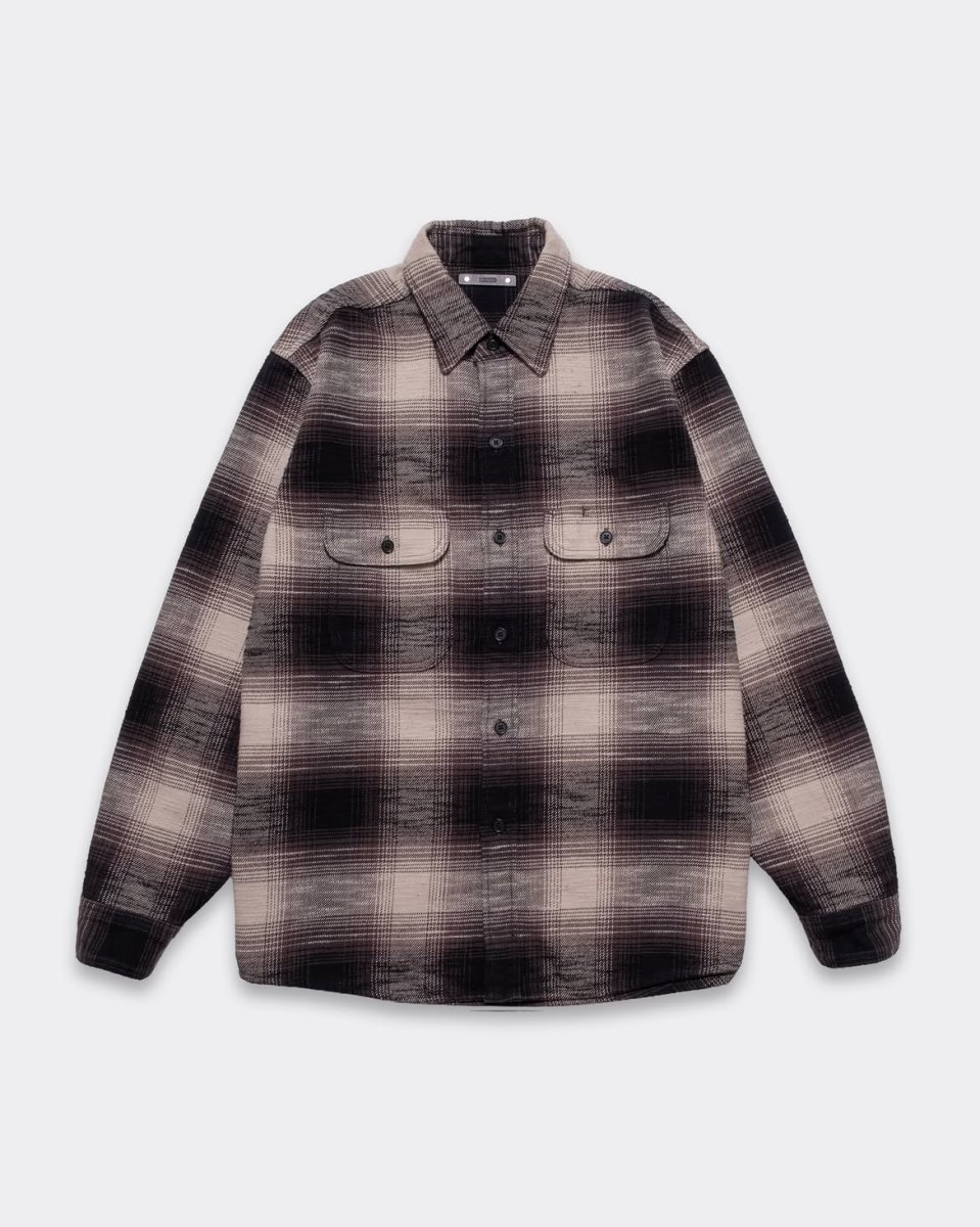 画像9: MINEDENIM  Heavy Cotton Flannel Ombre Work Shirt (9)