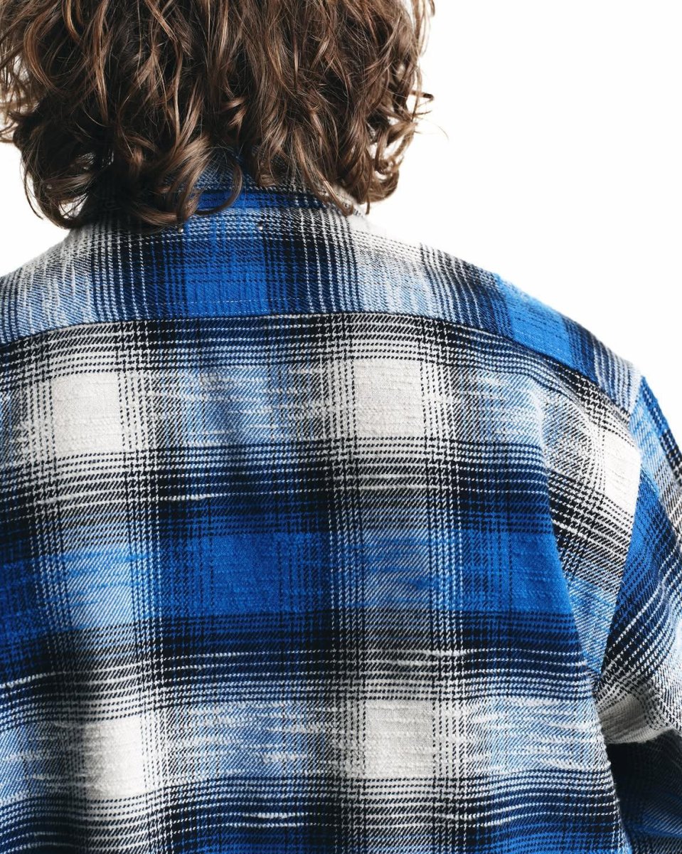 画像6: MINEDENIM  Heavy Cotton Flannel Ombre Work Shirt (6)