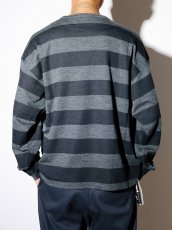 画像4: MINEDENIM  EF.Wool Interlock Border Print Crewneck L/S Pullover (4)
