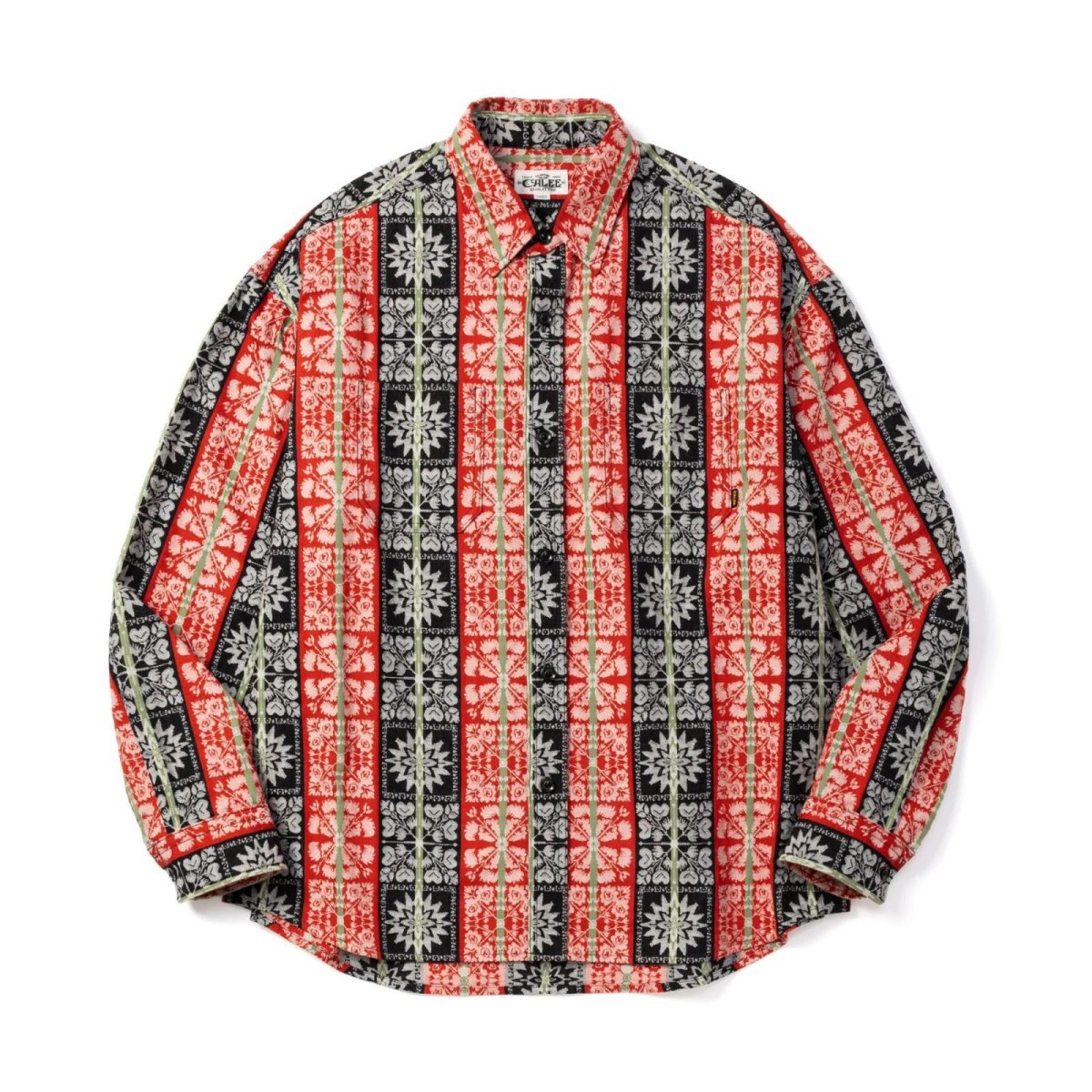 画像1: CALEE  JACQUARD L/S SH (1)