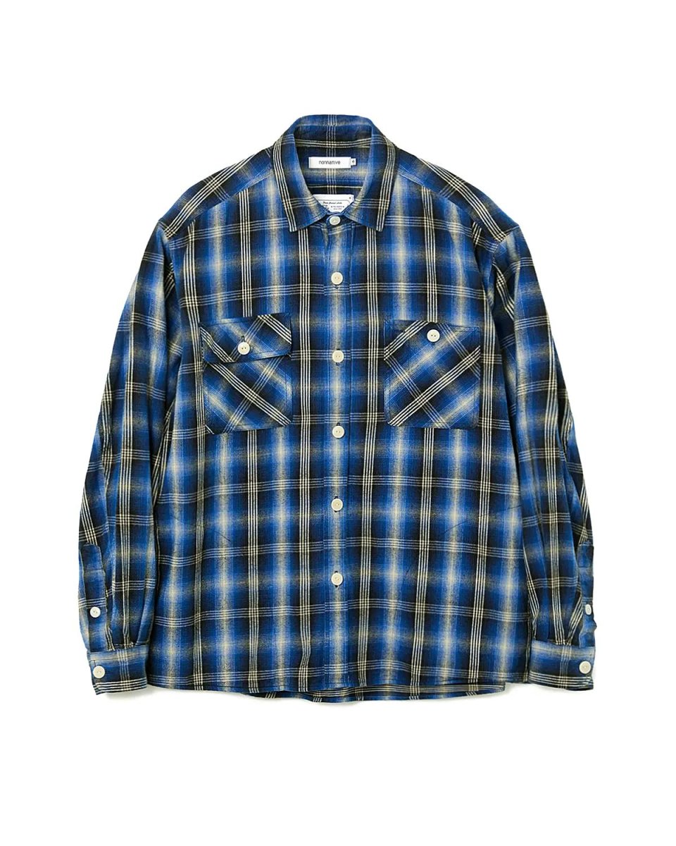 画像8: nonnative  Rafu × nonnative WORKER SHIRT JACKET COTTON TWILL OMBRE CHECK (8)