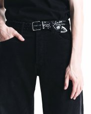画像2: MINEDENIM  Leather Semi Wide Mesh Belt Mesh Belt (2)