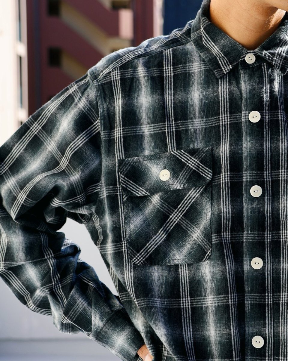 画像5: nonnative  Rafu × nonnative WORKER SHIRT JACKET COTTON TWILL OMBRE CHECK (5)