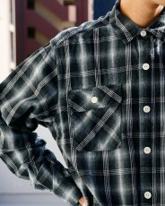 画像5: nonnative  Rafu × nonnative WORKER SHIRT JACKET COTTON TWILL OMBRE CHECK (5)