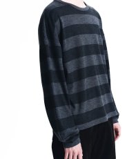 画像6: MINEDENIM  EF.Wool Interlock Border Print Crewneck L/S Pullover (6)