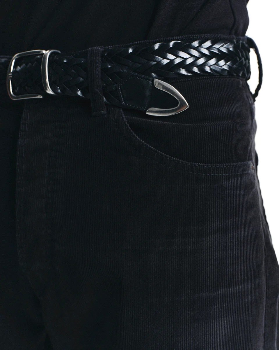 画像3: MINEDENIM  Leather Semi Wide Mesh Belt Mesh Belt (3)