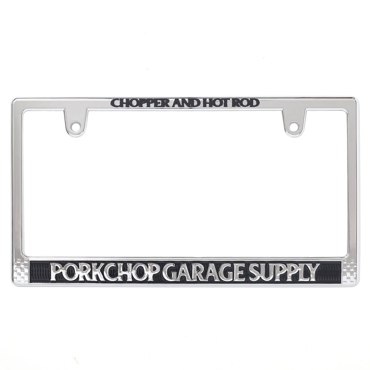 画像1: PORKCHOP GARAGE SUPPLY  RAISED LICENSE FRAME/CHROME (1)