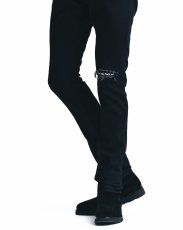 画像6: MINEDENIM  Black STR Denim S.Slim Jeans KST (6)