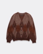 画像5: MINEDENIM  Mohair Argyle Knit Cardigan Knit Cardigan (5)