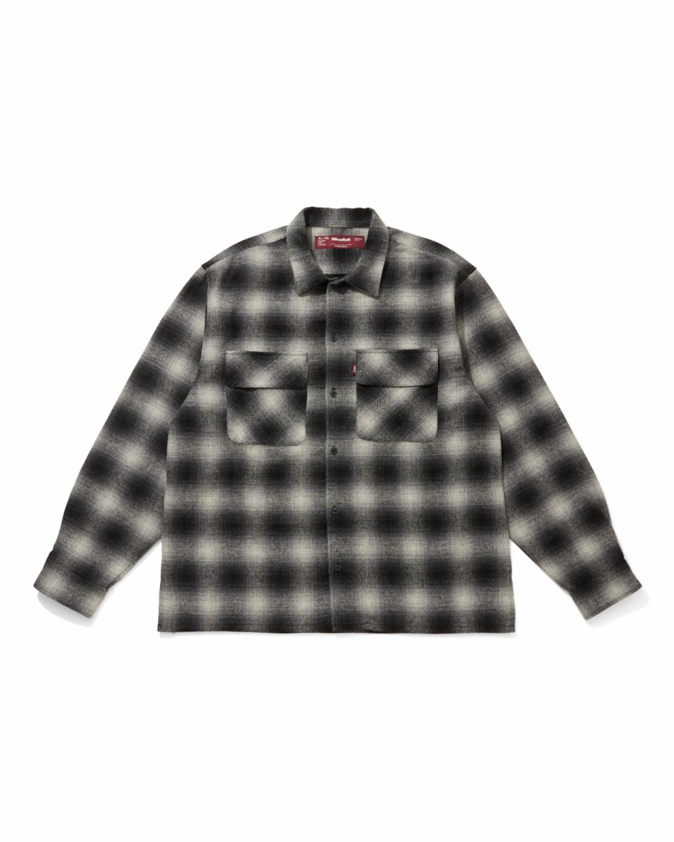 画像4: HideandSeek  Wool Ombre Check L/S Shirt(26aw) (4)