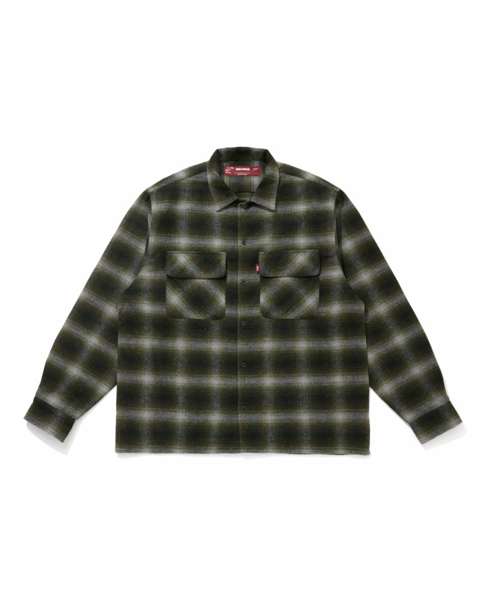 画像5: HideandSeek  Wool Ombre Check L/S Shirt(26aw) (5)