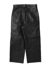 画像2: ANTIDOTE BUYERS CLUB   Sheep Leather Wide Leg Pants (2)