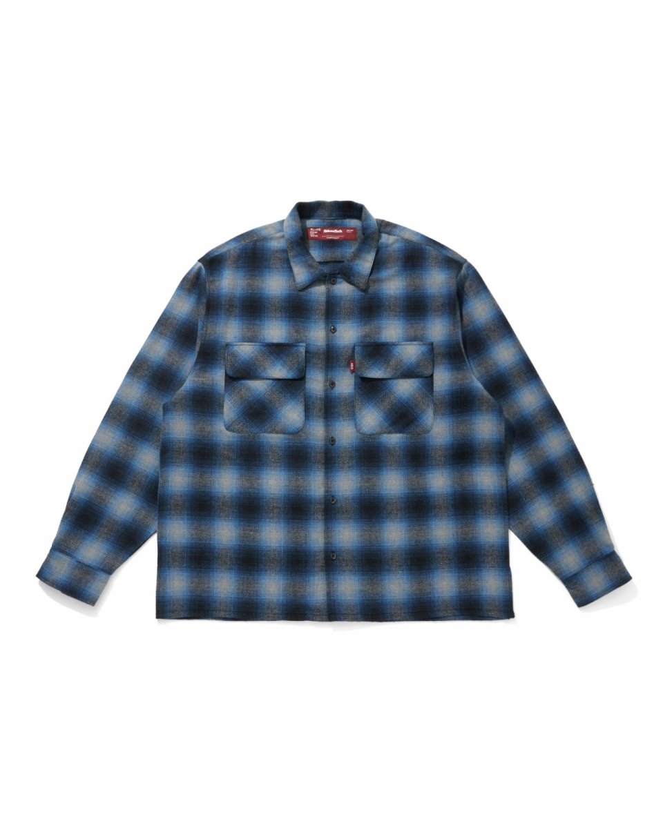 画像1: HideandSeek  Wool Ombre Check L/S Shirt(26aw) (1)
