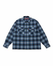 画像1: HideandSeek  Wool Ombre Check L/S Shirt(26aw) (1)