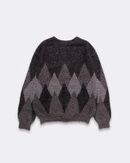 画像2: MINEDENIM  Mohair Argyle Knit Cardigan Knit Cardigan (2)