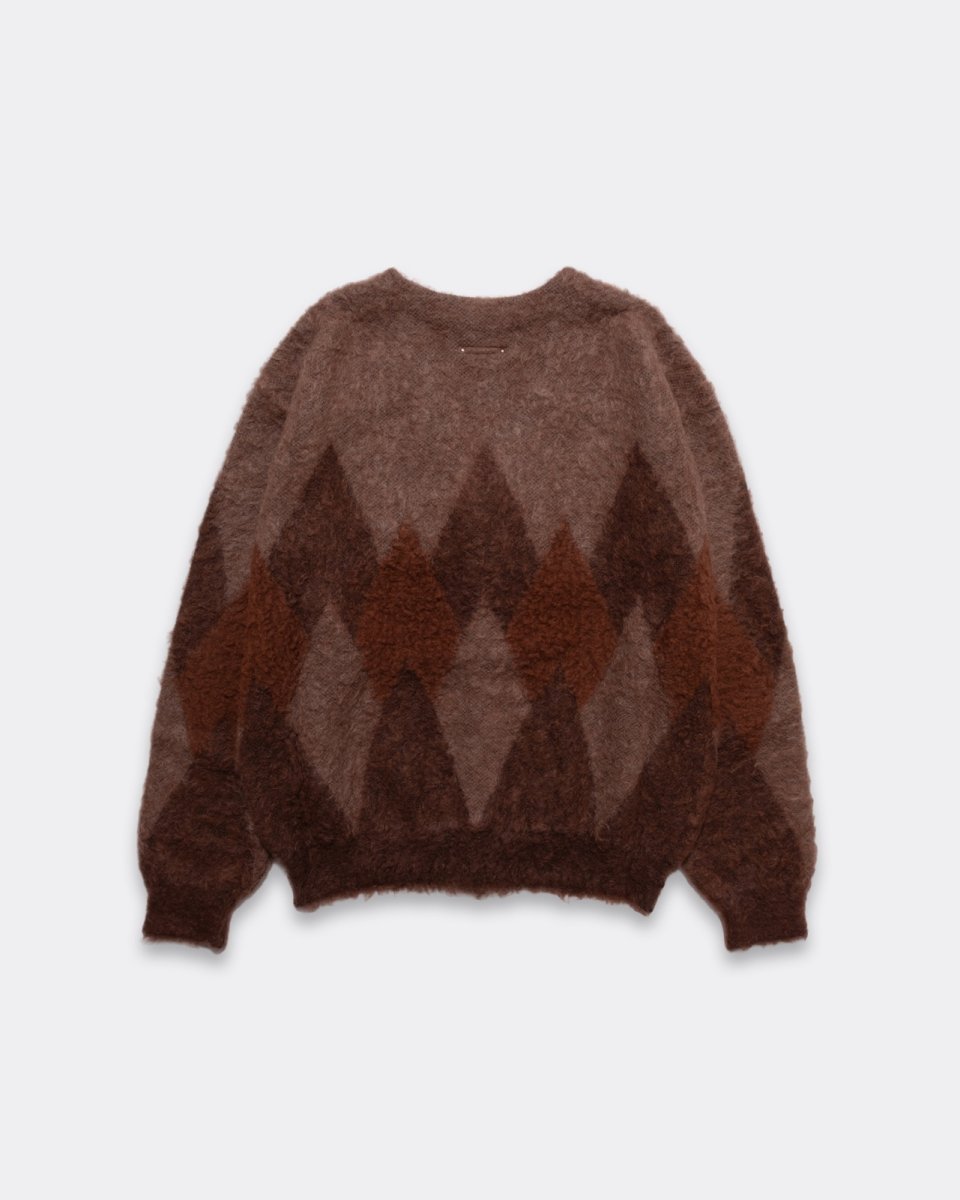 画像6: MINEDENIM  Mohair Argyle Knit Cardigan Knit Cardigan (6)
