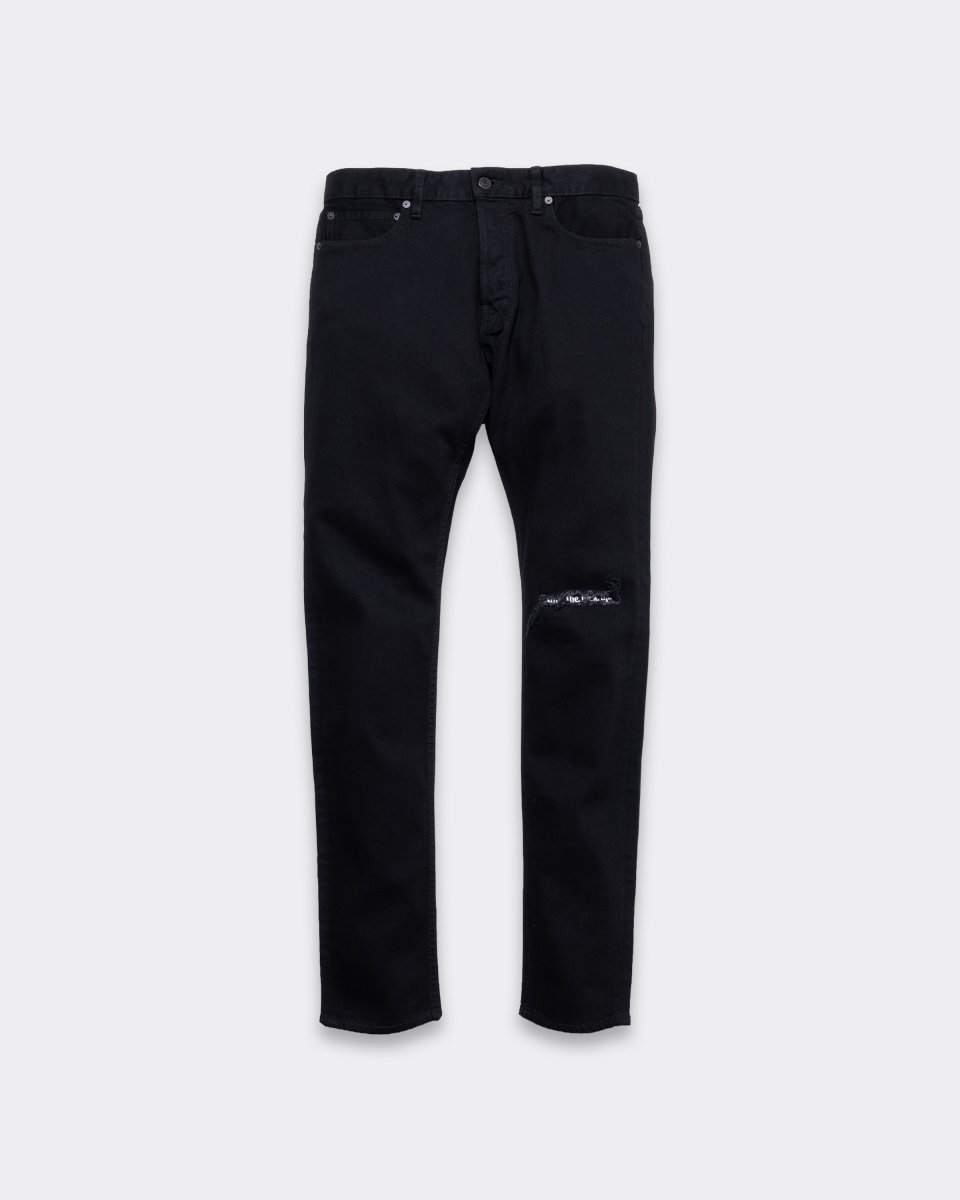 画像1: MINEDENIM  Black STR Denim S.Slim Jeans KST (1)