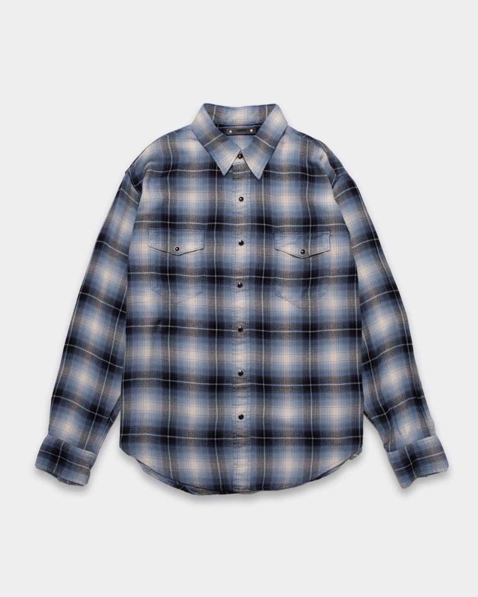 画像5: MINEDENIM  R.Flannel Ombre Western Shirt Western Shirt (5)