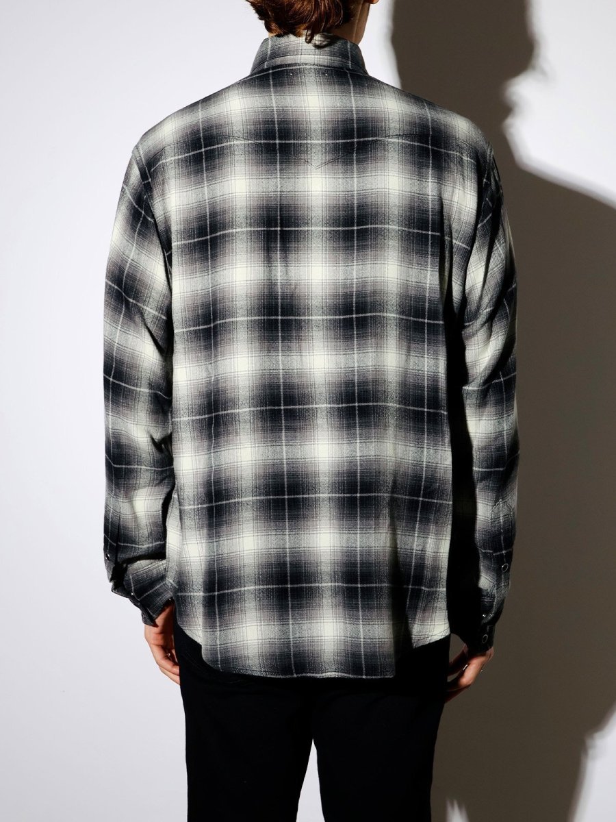 画像4: MINEDENIM  R.Flannel Ombre Western Shirt Western Shirt (4)