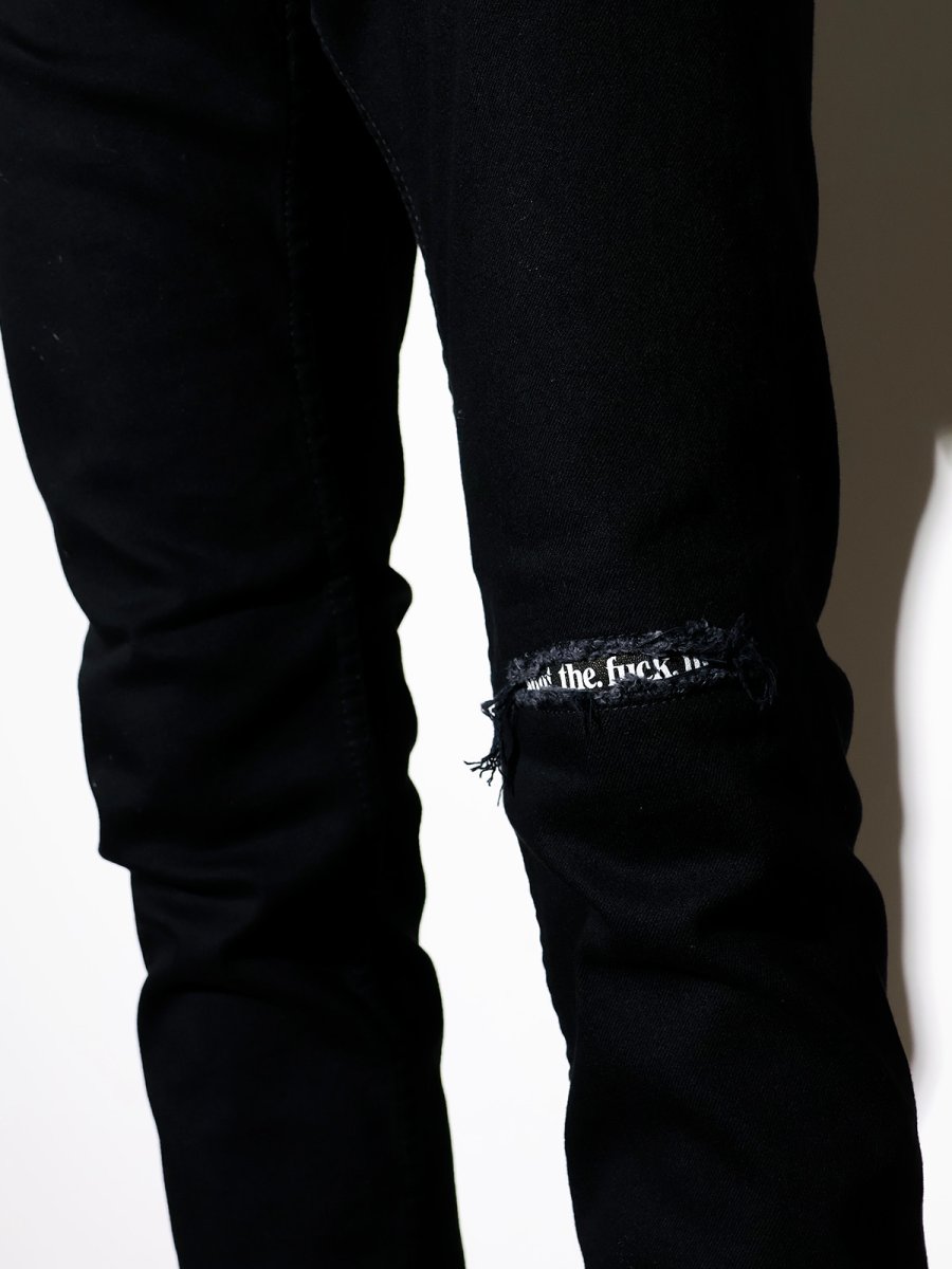 画像4: MINEDENIM  Black STR Denim S.Slim Jeans KST (4)