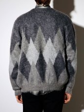 画像4: MINEDENIM  Mohair Argyle Knit Cardigan Knit Cardigan (4)