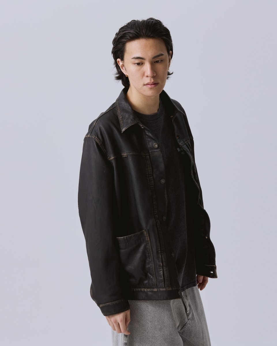 画像18: Liberaiders  WASHED LEATHER JACKET (18)
