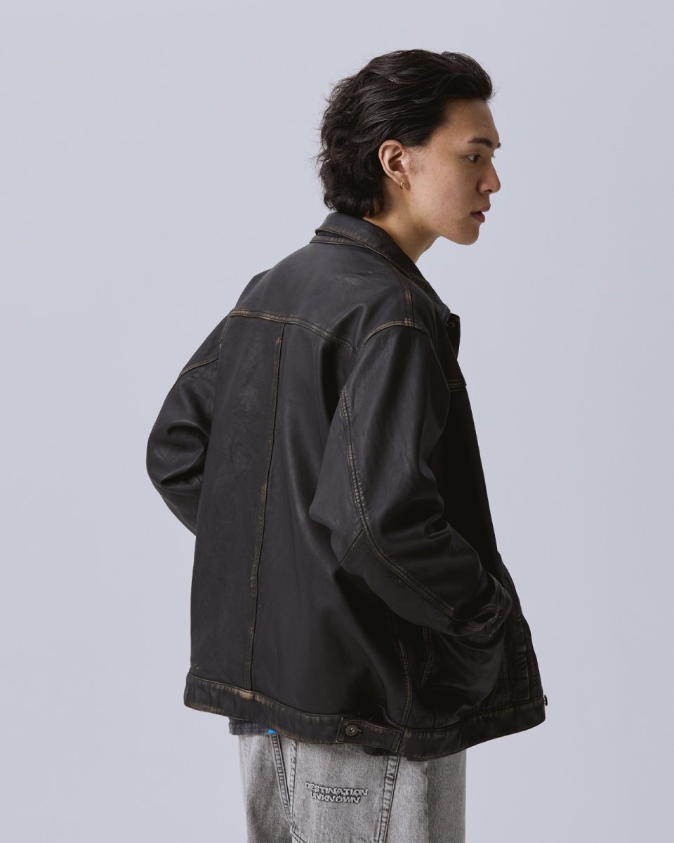画像26: Liberaiders  WASHED LEATHER JACKET (26)