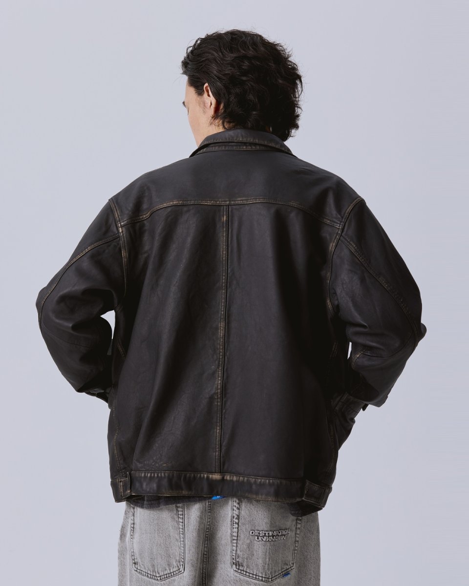 画像25: Liberaiders  WASHED LEATHER JACKET (25)
