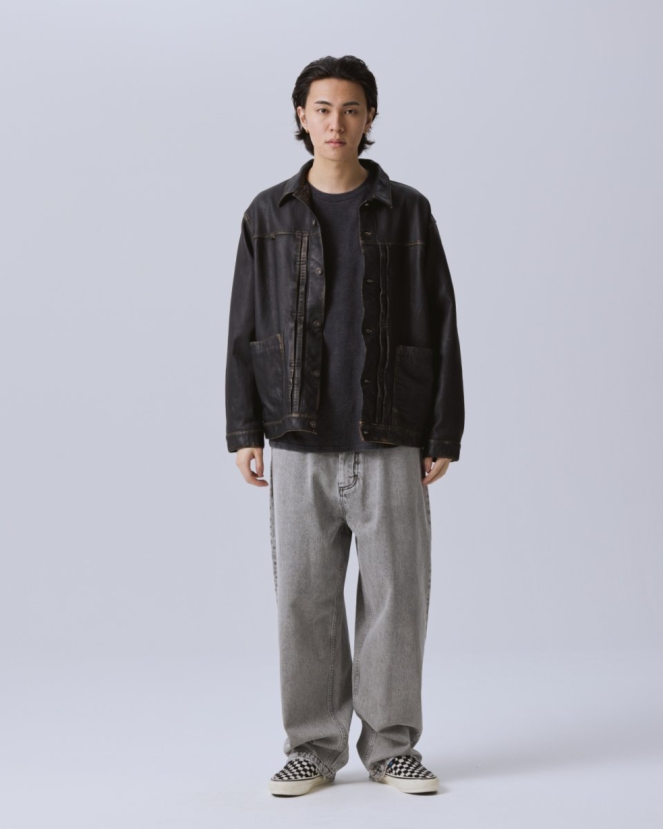 画像21: Liberaiders  WASHED LEATHER JACKET (21)