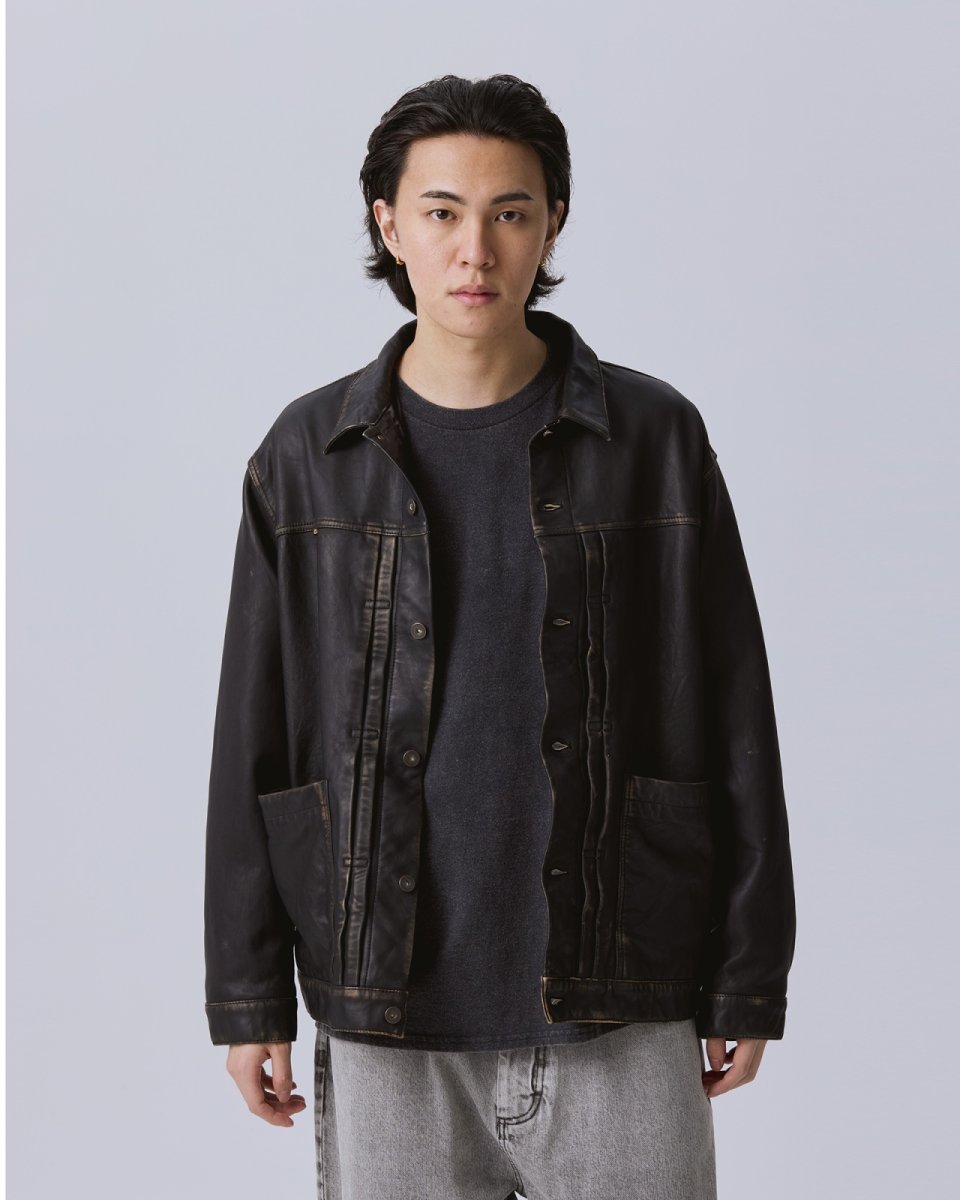 画像19: Liberaiders  WASHED LEATHER JACKET (19)