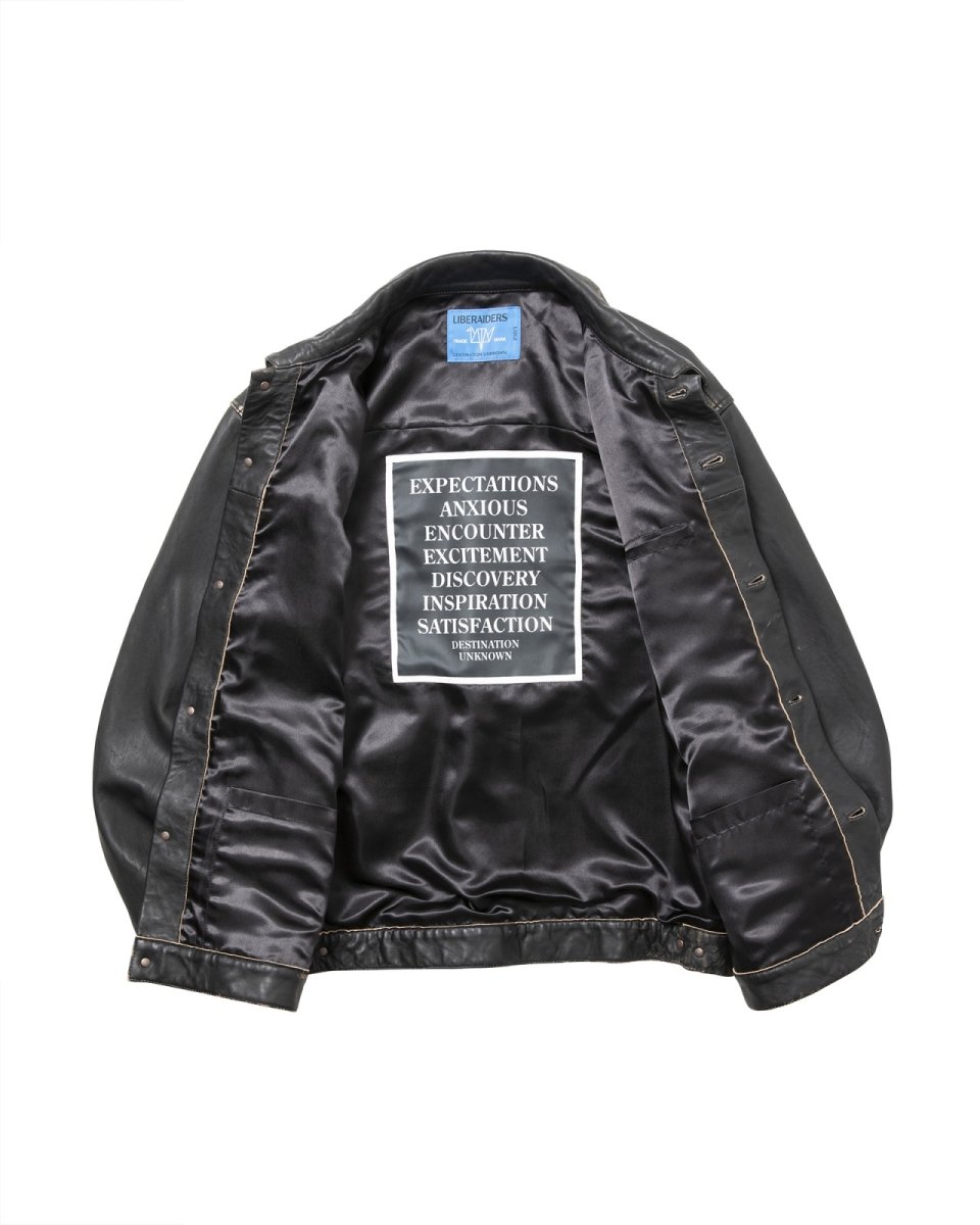 画像2: Liberaiders  WASHED LEATHER JACKET (2)