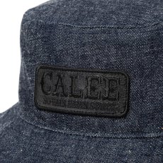 画像4: CALEE  LEATHER WAPPEN DENIM BUCKET HAT (4)