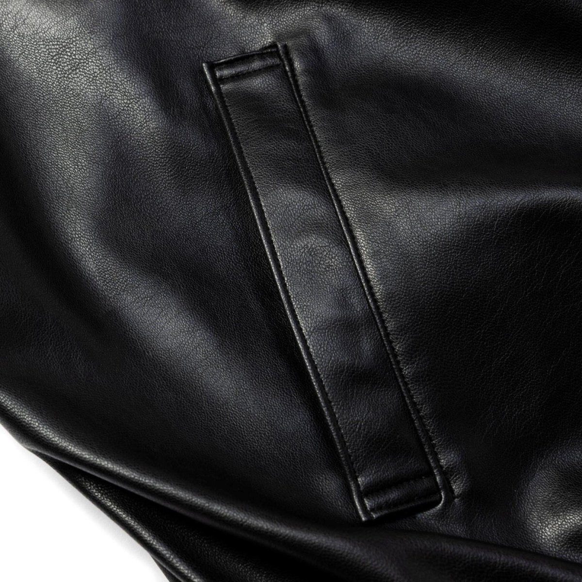 画像7: CALEE  FAUX LEATHER HARRINGTON JACKET (7)