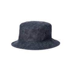 画像3: CALEE  LEATHER WAPPEN DENIM BUCKET HAT (3)