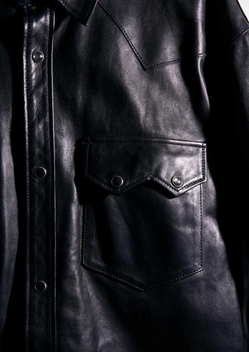 画像4: MASSES  HORSE LEATHER SHIRT VINTAGE W (4)