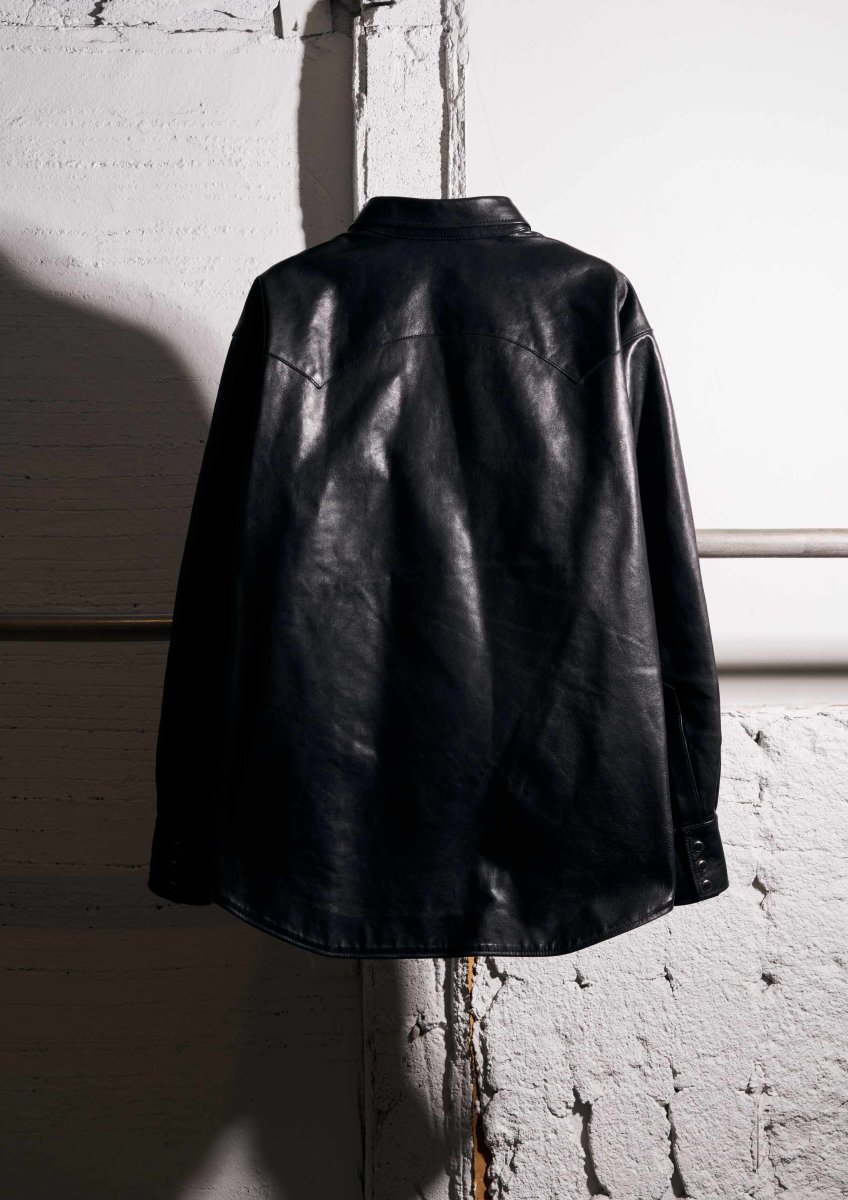 画像2: MASSES  HORSE LEATHER SHIRT VINTAGE W (2)