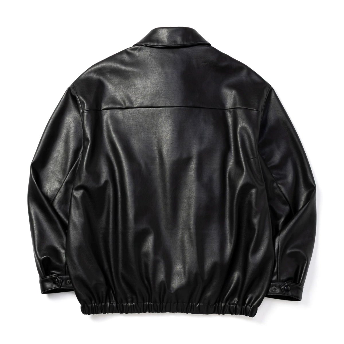 画像2: CALEE  FAUX LEATHER HARRINGTON JACKET (2)