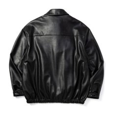 画像2: CALEE  FAUX LEATHER HARRINGTON JACKET (2)