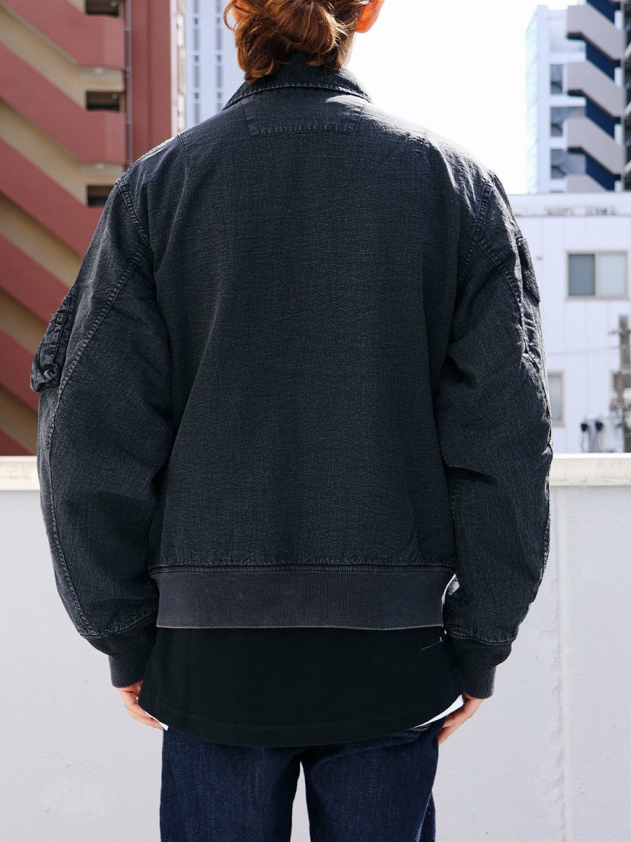 画像4: ANACHRONORM  SHADED NYLON FLIGHT JACKET (4)