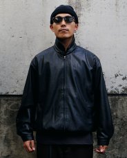 画像3: CALEE  FAUX LEATHER HARRINGTON JACKET (3)