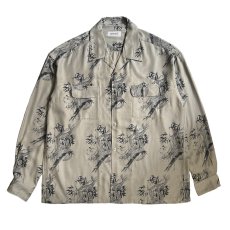 画像1: exodus brand  HORIYOSHI III TAKE L/S HAWAIIAN SHIRT (1)