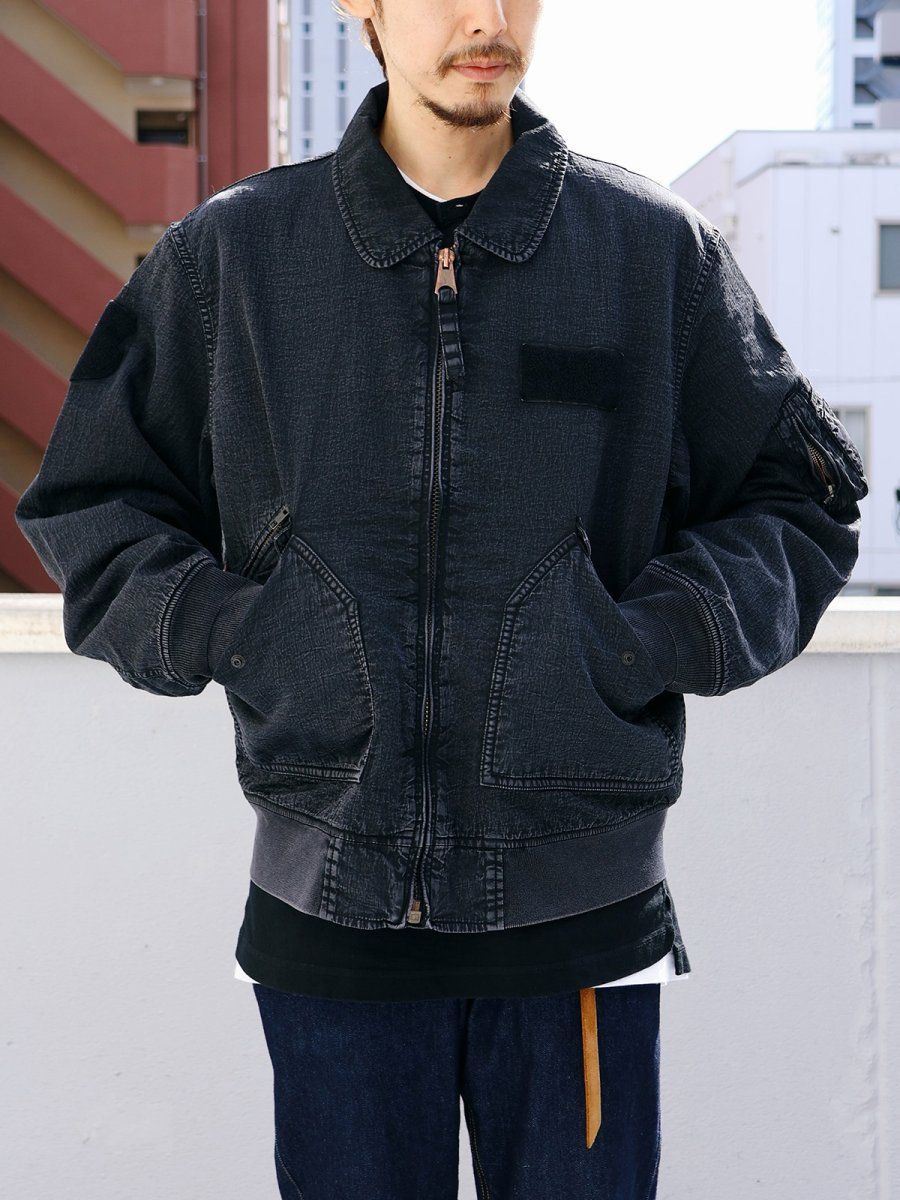 画像3: ANACHRONORM  SHADED NYLON FLIGHT JACKET (3)