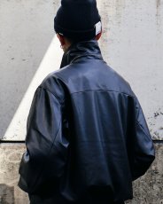 画像4: CALEE  FAUX LEATHER HARRINGTON JACKET (4)