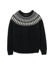 画像1: nonnative  EXPLORER HAND-KNIT CREW SWEATER LINCOLN WOOL YARN (1)