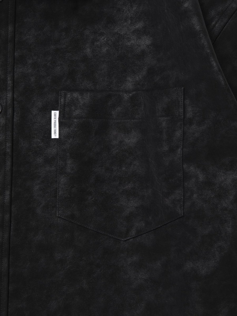 画像7: COOTIE PRODUCTIONS   Faux Leather Hooded Shirt (7)