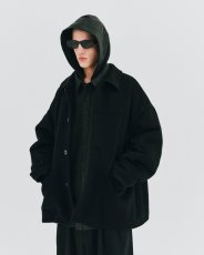 画像10: COOTIE PRODUCTIONS   Faux Leather Hooded Shirt (10)