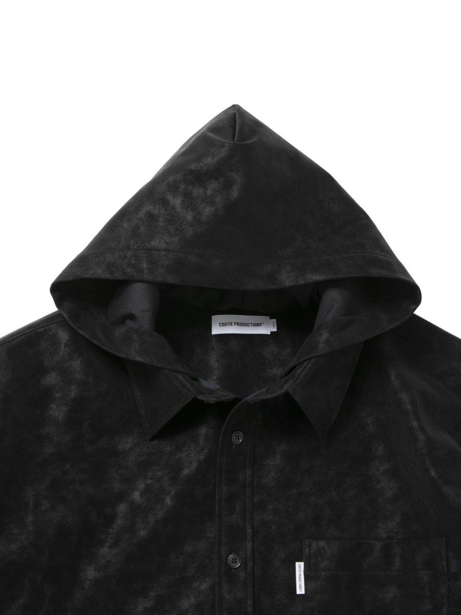 画像9: COOTIE PRODUCTIONS   Faux Leather Hooded Shirt (9)