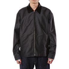 画像6: CALEE  CORD CLOTH LEATHER COLLAR JACKET (6)